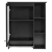 Load image into Gallery viewer, Modern 3 In 1 Bathroom Mirror Cabinet With Adjustable Shelf &amp; Towel Bar
