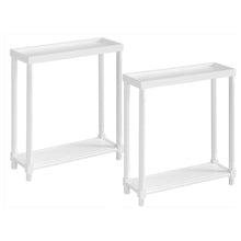 Load image into Gallery viewer, Wood Rectangular End Tables With Shelf (Set of 2) - White
