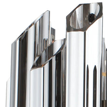 Load image into Gallery viewer, Unique Statement Nine Light Metal Beveled Glass Chandelier With Shades - Silver
