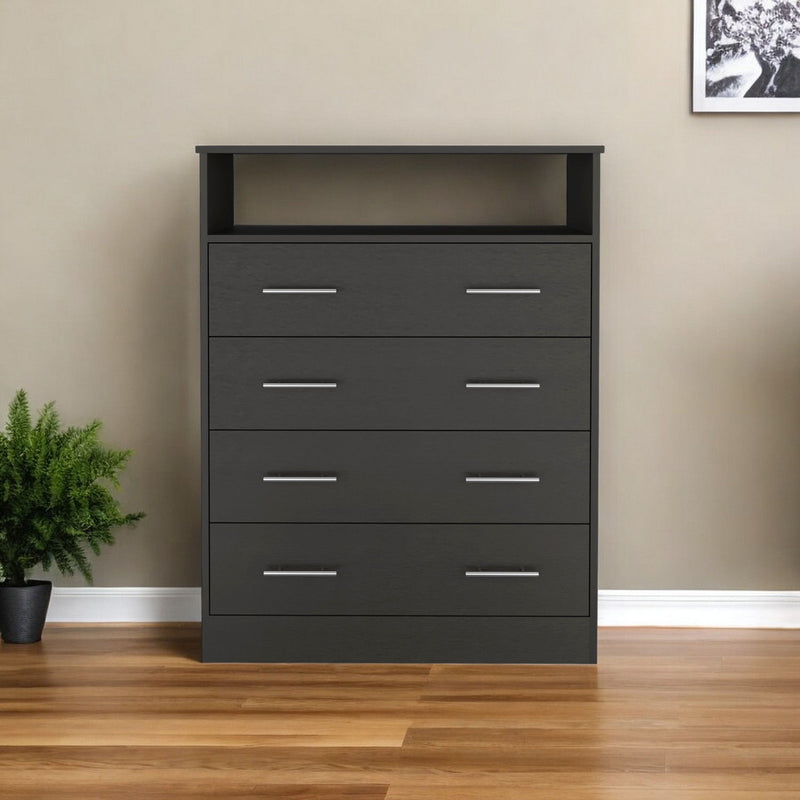 4 Drawer Dresser - Black