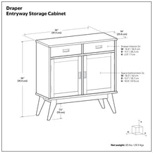 Load image into Gallery viewer, Draper - Entryway Storage Cabinet - Brown

