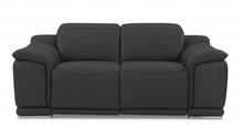 Load image into Gallery viewer, Italian Leather, Power Reclining Loveseat - Gray / Silver
