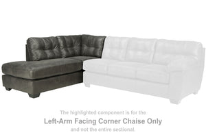 Fallston - Slate - LAF Corner Chaise