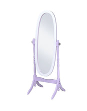 Load image into Gallery viewer, 59" Wood Freestanding Oval Framed Cheval Mirror - Purple / White

