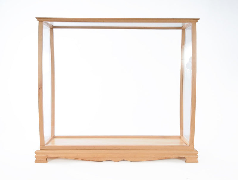 Wood Square Display Cabinet - Brown
