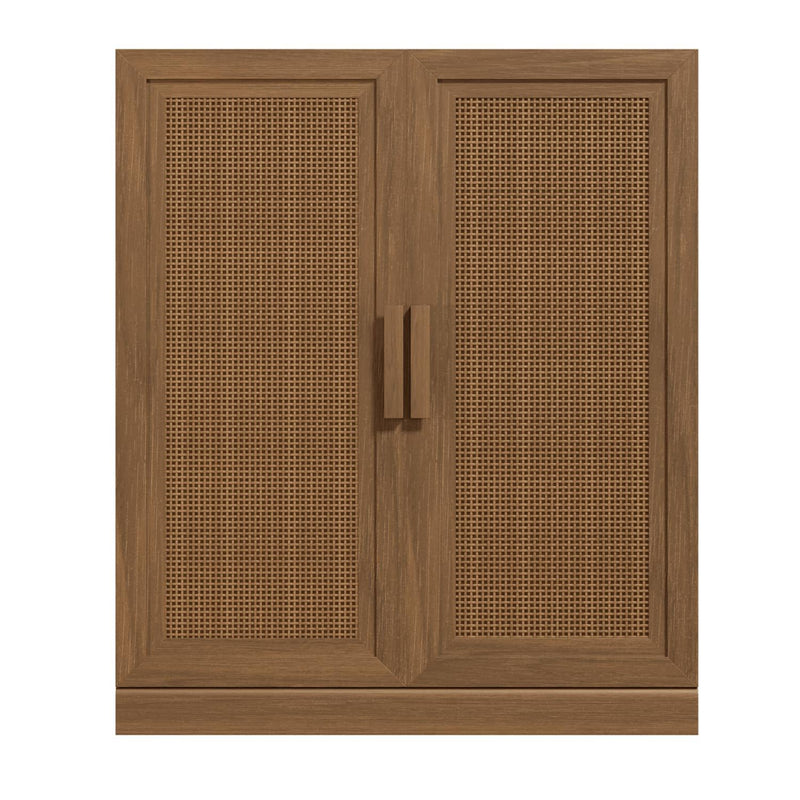 31" Wood Accent Cabinet With Two Doors - Brown