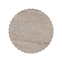 Load image into Gallery viewer, Elegant Outdoor / Indoor Lightweight Concrete Side Table With Travertine - Beige
