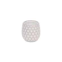 Load image into Gallery viewer, Geometric Round Pot Planter - White
