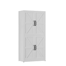 Load image into Gallery viewer, Kitchen Pantry Cabinet With Adjustable Shelves, Heavy Duty Storage - White
