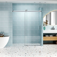 Load image into Gallery viewer, Frameless Soft-Closing Shower Door, 1/4" (6 Mm) Tempered Glass Single Sliding With Explosion Proof Coating
