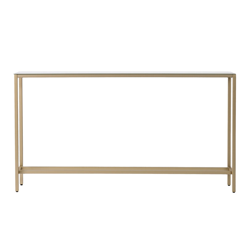 56" Mirrored Glass Console Table - Silver / Gold