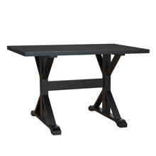 Load image into Gallery viewer, 48" Solid Wood Trestle Base Dining Table - Black
