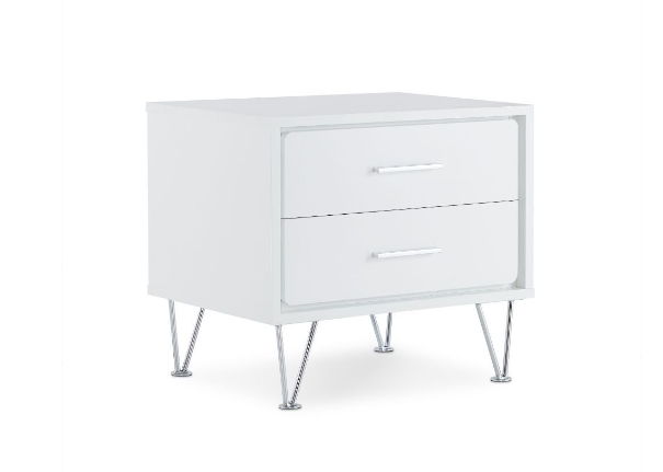 Nightstand With Manufactured Wood Top - White