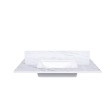 Load image into Gallery viewer, Bianco Carrara Venato Marble Vanity Top With Pre Drilled Faucet Hole And Undermount Sink
