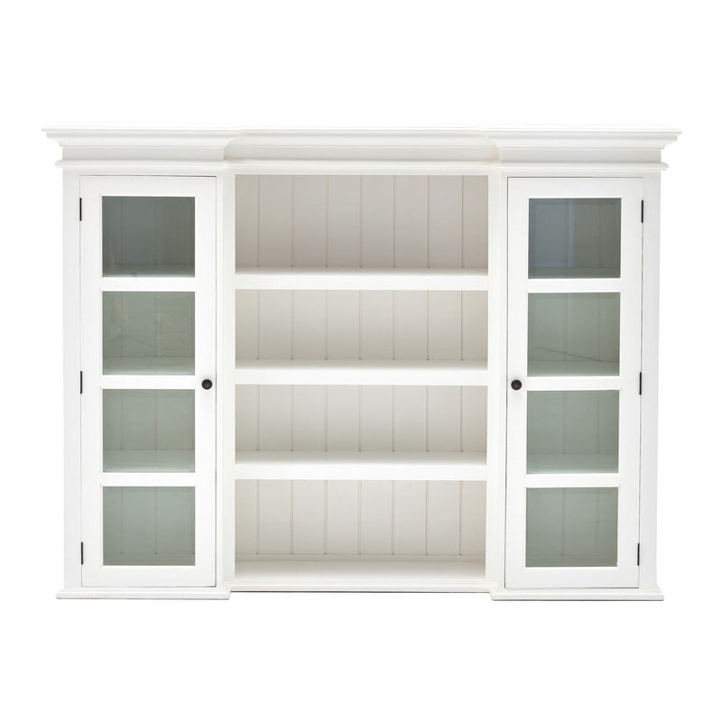 Bookcase With Doors Drawers Baskets - White