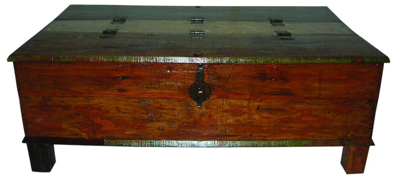 50" Solid Wood Distressed Lift Top Coffee Table - Natural