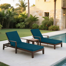 Load image into Gallery viewer, 2 Piece Outdoor Chaise Lounge Cushion Set, Replacement Cushions For Patio Furniture
