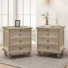 Load image into Gallery viewer, Farmhouse Nightstand With 4 Drawers
