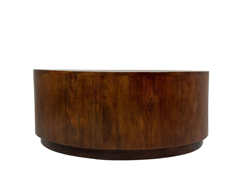 Round Drum Coffee Table (745451) - Chestnut