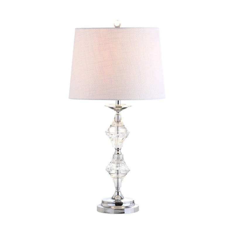 Novelty Bedside Lamps With Drum Shades (Set of 2) - Clear