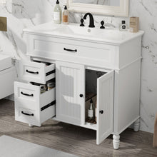Load image into Gallery viewer, Bathroom Vanity With Sink, 2 Doors 2 Drawers, Freestanding Design
