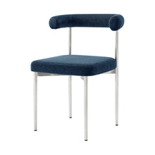 Load image into Gallery viewer, Polyester Open Back Dining Side Chairs (Set of 2) - Blue
