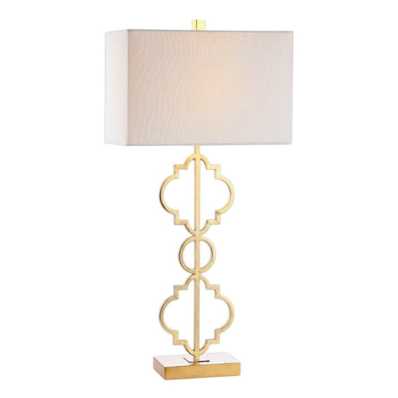 Geometric Table Lamp With Shade - Gold