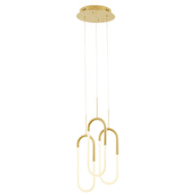 Load image into Gallery viewer, Three Light Metal LED Dimmable Smart Enabled Chandelier - Gold
