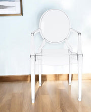 Load image into Gallery viewer, Acrylic King Louis Back Dining Arm Chair - Clear

