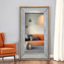 Load image into Gallery viewer, 84" Metal And Wood Framed Leaning Accent Mirror - Gray / Brown
