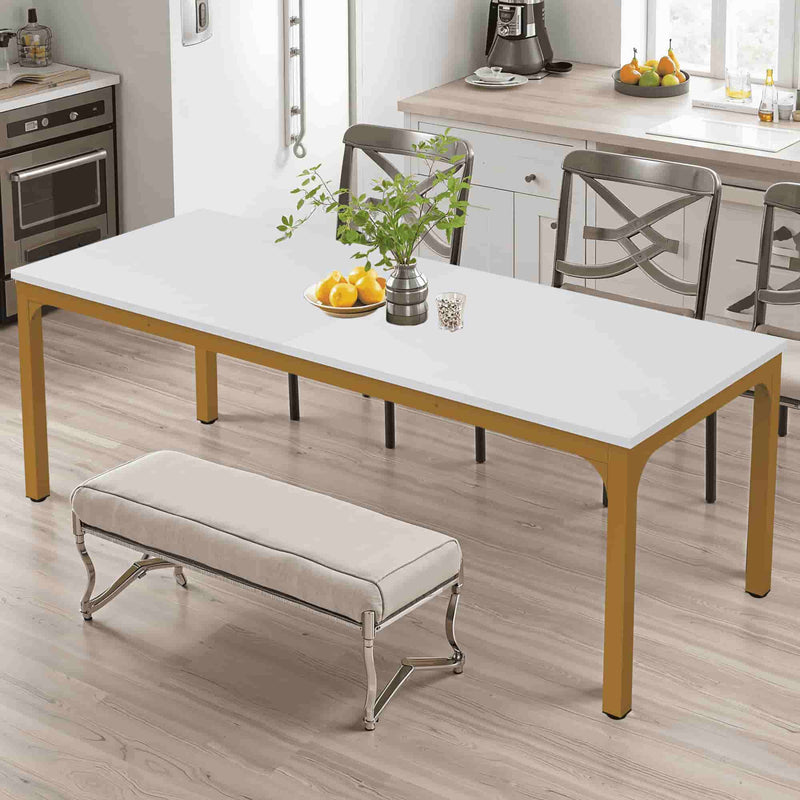 46" Solid Wood Dining Table - White