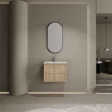 Load image into Gallery viewer, Wall Mounted Bathroom Vanity With Ceramic Sink And 2 Soft Closing Doors
