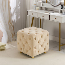 Load image into Gallery viewer, Modern Upholstered Ottoman, Exquisite Small End Table, Soft Foot Stool, Dressing Makeup Chair, Comfortable Seat For Living Room, Bedroom, Entrance

