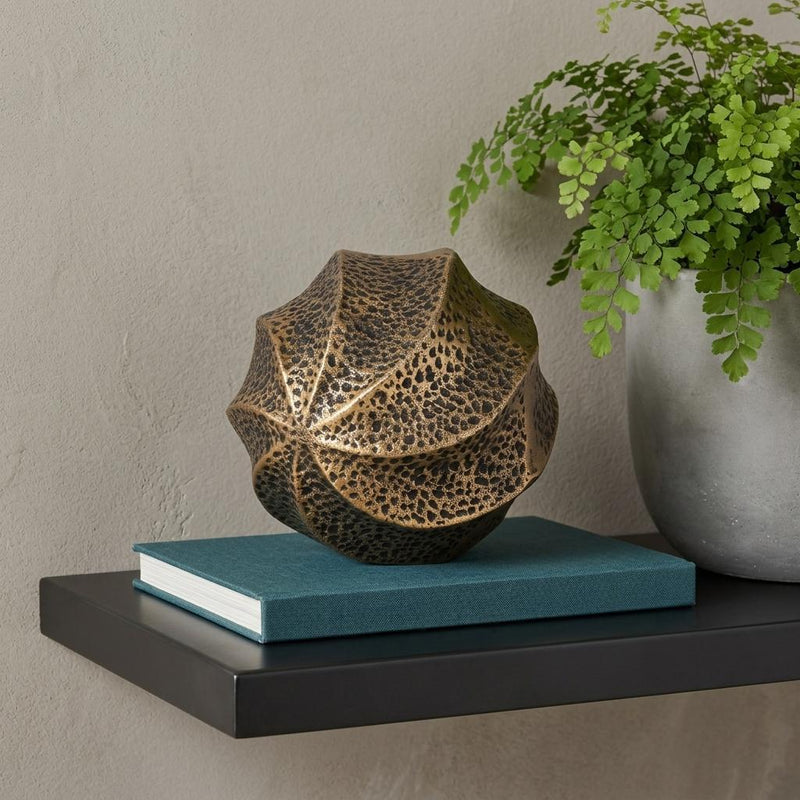 Sphere Tabletop Sculpture (729150) - Antiqued Gold