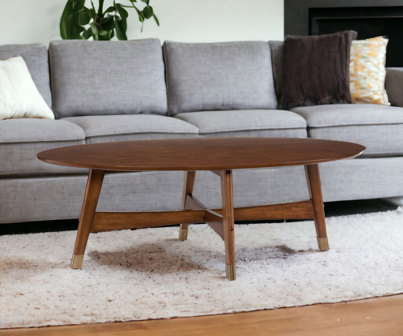 Solid Wood With Iron Coffee Table - Brown