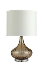 Load image into Gallery viewer, Textured Glass Table Lamp - Clear Brown
