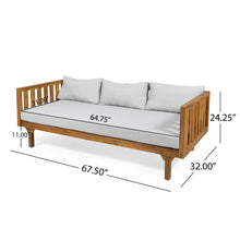 Load image into Gallery viewer, Claremont - 3 Seater Daybed Teak Acacia Wood Water Resistant Cushions
