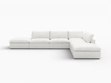 Load image into Gallery viewer, 2 Piece Living Room Set Blend Modular Sofa With Ottoman Storage - White
