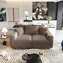 Load image into Gallery viewer, 4 Seat Sofa, Modern Comfy Upholstered Sofa Cloud Couch, Deep Seat Couches With Soft Pillows
