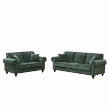 Load image into Gallery viewer, Modern 3 And 2 Seater Sofa With Rolled Arms, Tufted Upholstered Couch
