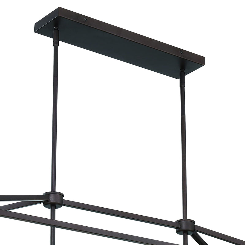Candle Style Six Light Metal Dimmable Chandelier - Bronze