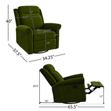 Load image into Gallery viewer, 360 Degrees Swivel Recliner Manual Rocking Recliner Home With Adjustable Backrest

