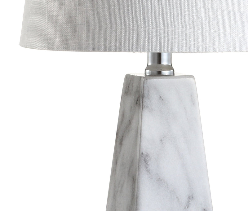 21" Novelty Table Lamp LED With Empire Shade - White