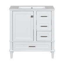 Load image into Gallery viewer, Bathroom Vanity, Modern Bathroom Cabinet With Sink Combo Set, Bathroom Storage Cabinet With A Soft Closing Door And 3 Drawers, Solid Wood Frame
