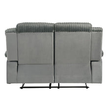 Load image into Gallery viewer, Lesley - Motion Loveseat - Gray Corduroy &amp; Velvet
