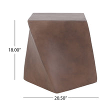 Load image into Gallery viewer, Outdoor Lightweight Concrete Side Table - Brown
