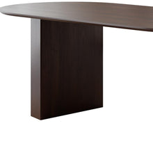 Load image into Gallery viewer, 79'' Wood Double Pedestal Base Oval Dining Table - Walnut

