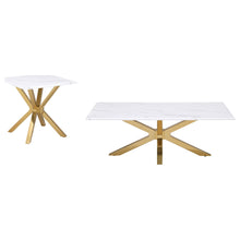 Load image into Gallery viewer, Maciel - 2 Piece Marble Coffee And End Table Set With Base Marble - White Marble
