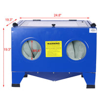 Load image into Gallery viewer, Bench Top Portable Sand Blaster Cabinet Kit 25 Gallon With 80 Psi Capacity - Blue
