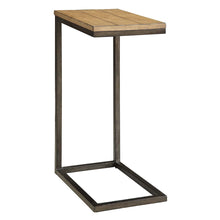 Load image into Gallery viewer, Solid Wood Rectangular End Table - Black And Oak
